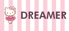 Hello Kitty name tag Dreamer design