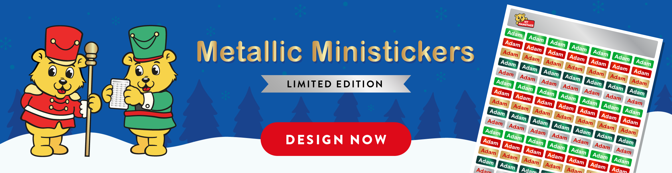 Metallic stickers banner