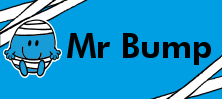 Mr Men and Little Miss name tag Mr Bump design