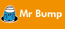 Mr Men and Little Miss name tag Mr Bump design