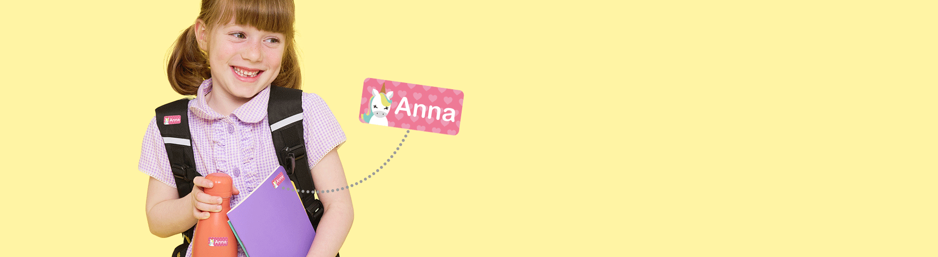 Durable personalised name stickers for school and everyday use